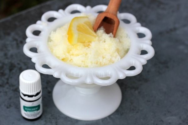 DIY Lemon Peppermint Foot Sugar Scrub