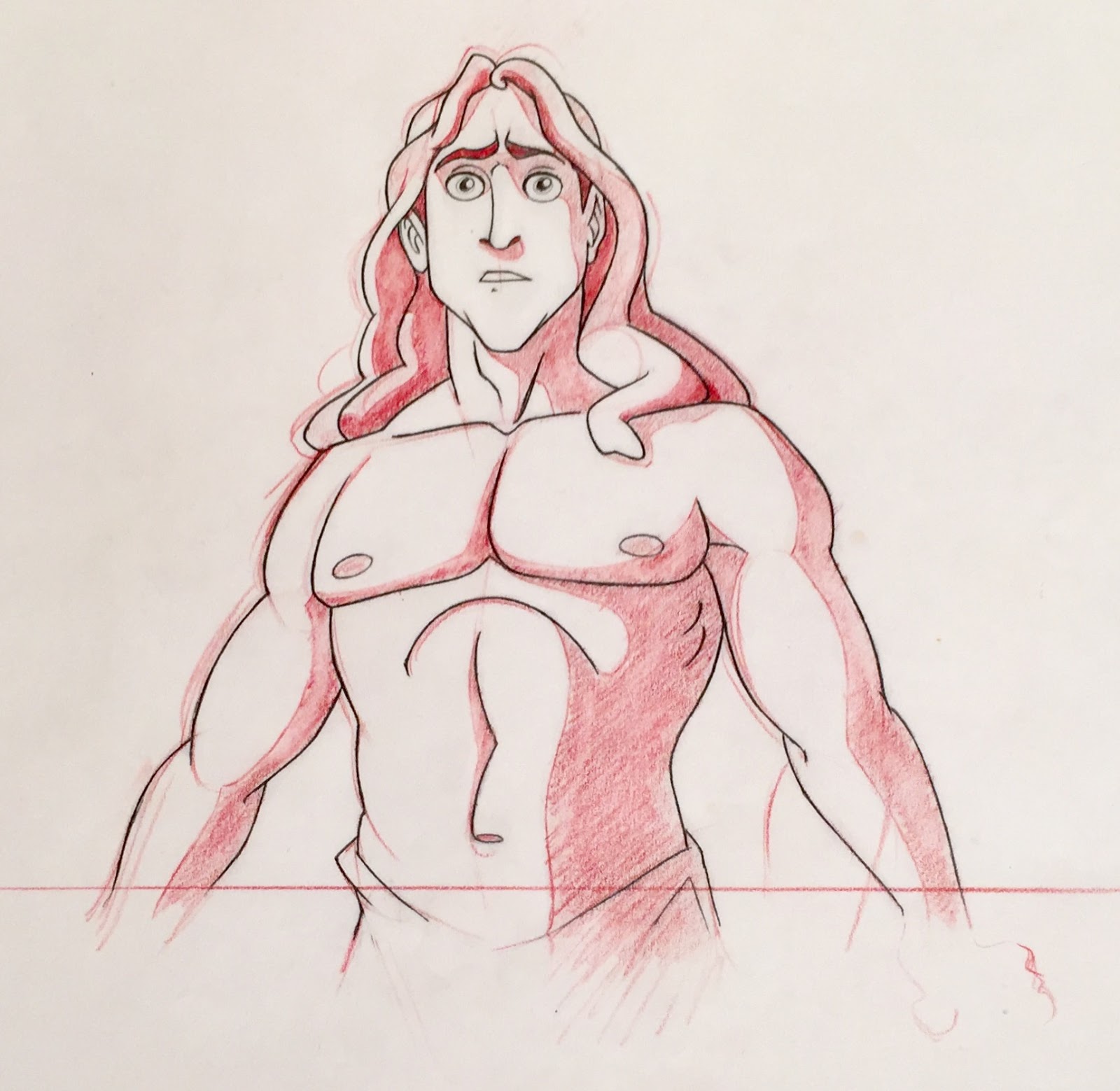 Animation Collection: Original Production Animation Drawing of Tarzan from 