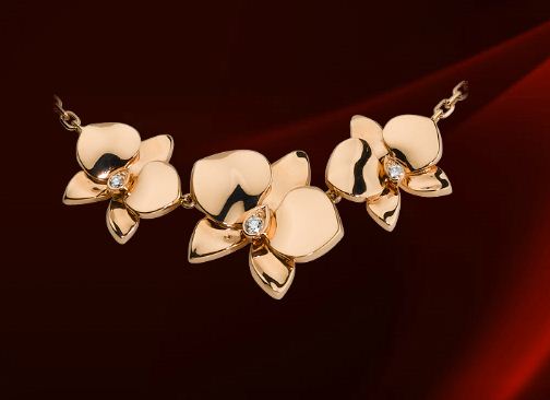 cartier diamond flower necklace