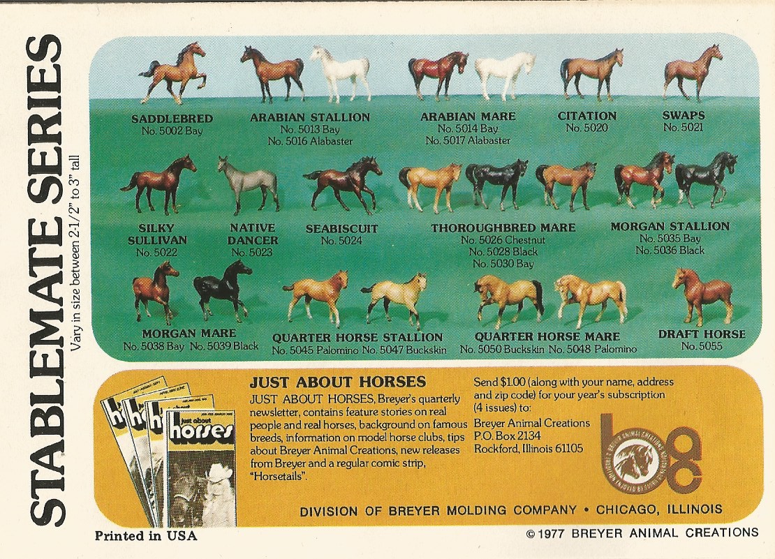 Toy-Addict.com: Breyer Horses Collector's Manual 1977 ~ Advertising Booklet