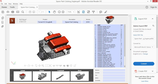 Interactive 3D PDF file