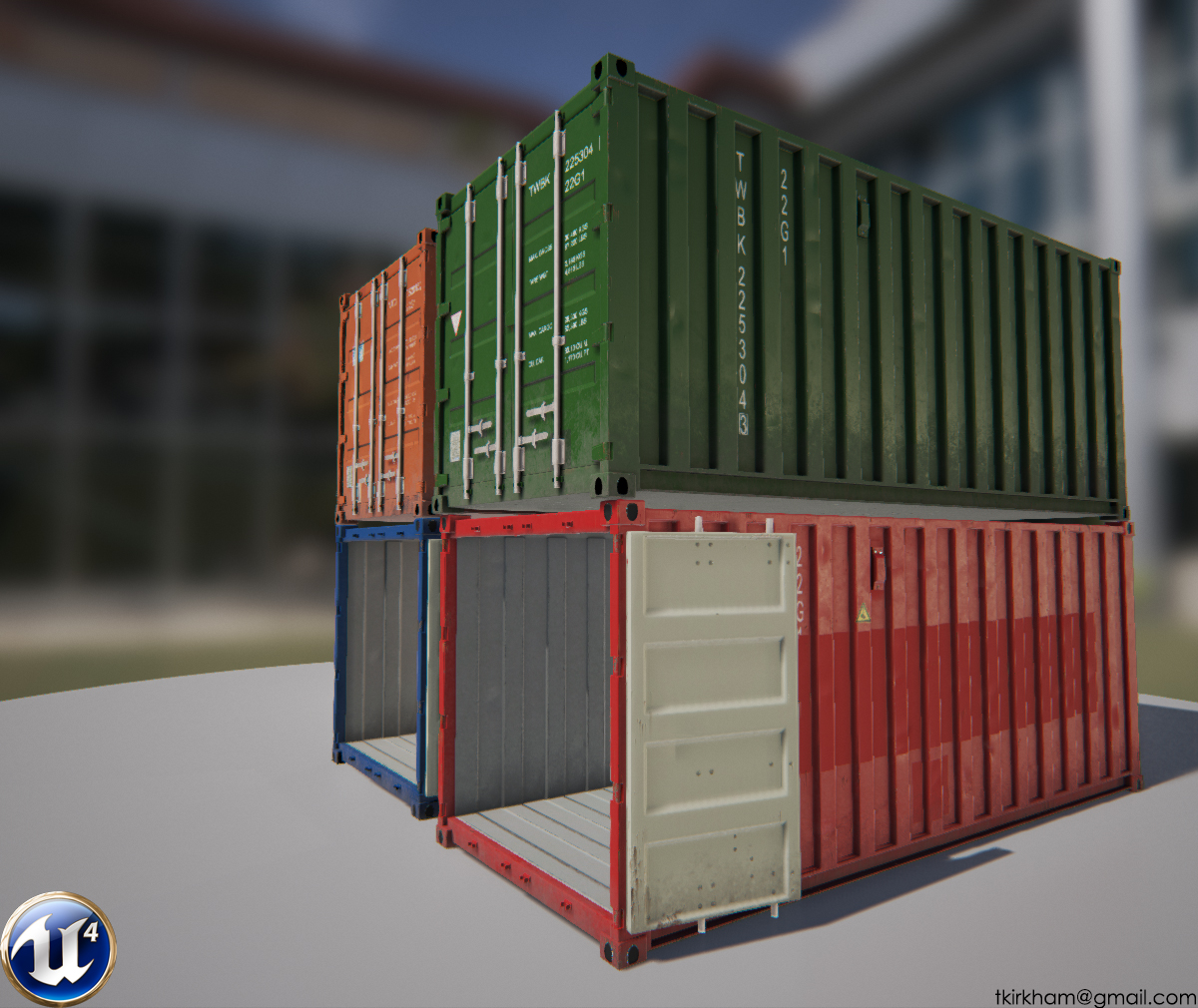 Taylor Kirkham in 3D 20ft shipping container game prop