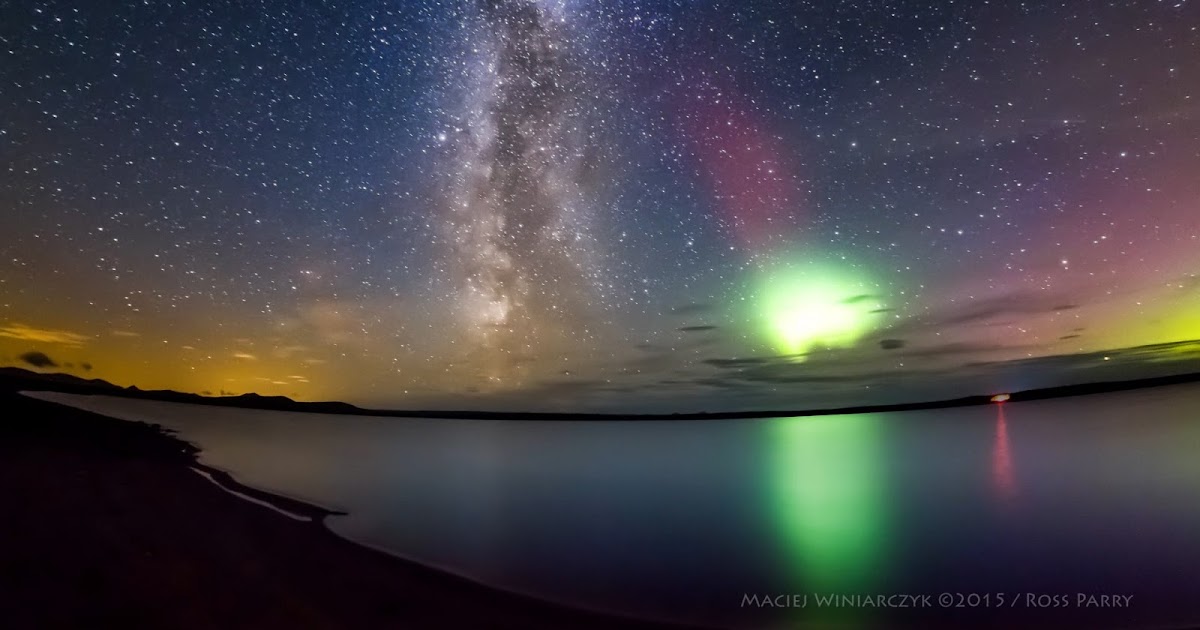 Watch The Milky Way Get Photobombed By The Northern Lights. - Snow