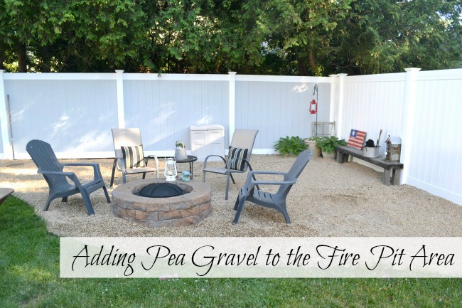 Adding Pea Gravel To The Fire Pit Area, Pea Gravel Fire Pit Area