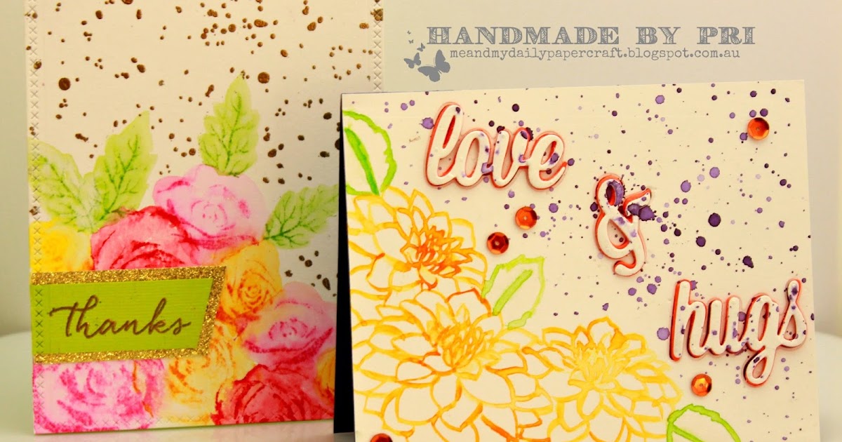 Easy Stamp Painting Two Cards,Two Techniques