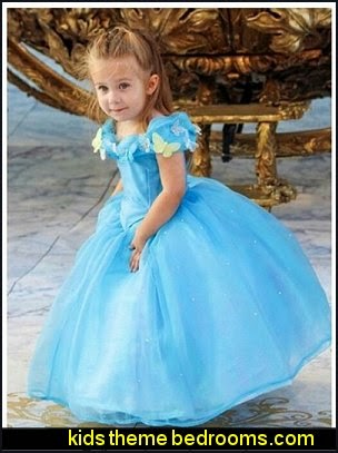 Cinderella dress blue Ella 's princess dress Costume butterfly girl