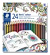 Staedtler 185 C24JB Noris Coloured Pencil with Adult Colouring Design, Assorted Colours, Pack of 24