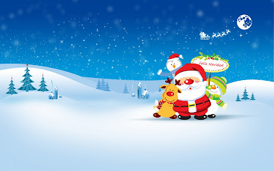 Wallpaper de Navidad con Santa Claus (Linda Ilustración)