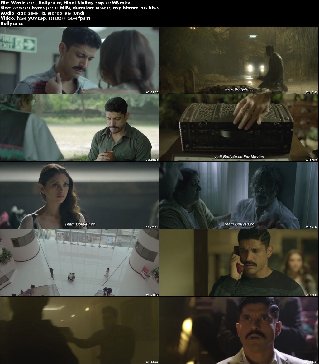 Wazir 2016 BluRay 750Mb Full Hindi Movie Download 720p