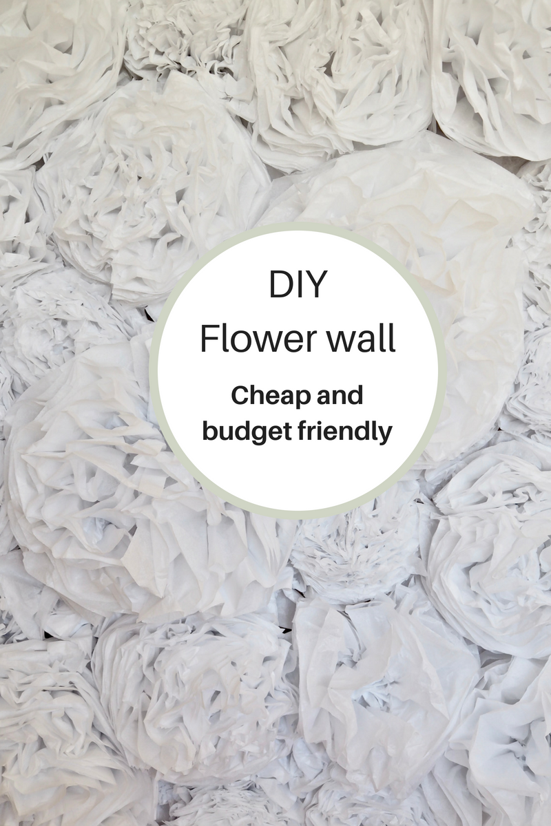 How to make a flower wall, cheap and budget friendly Dainty Dress Diaries