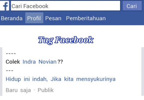 Cara Menyebut Teman Facebook Melalui Kode Tag Internet Sememi