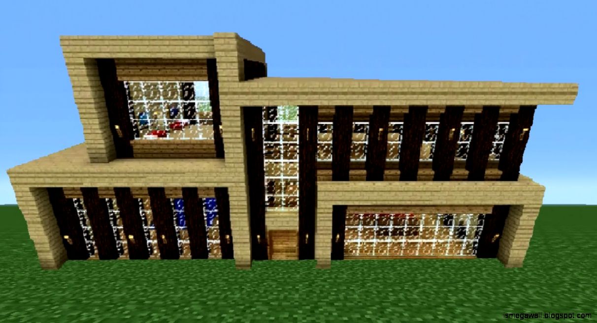 Minecraft Modern House Woodminecraft Mega Wallpapers