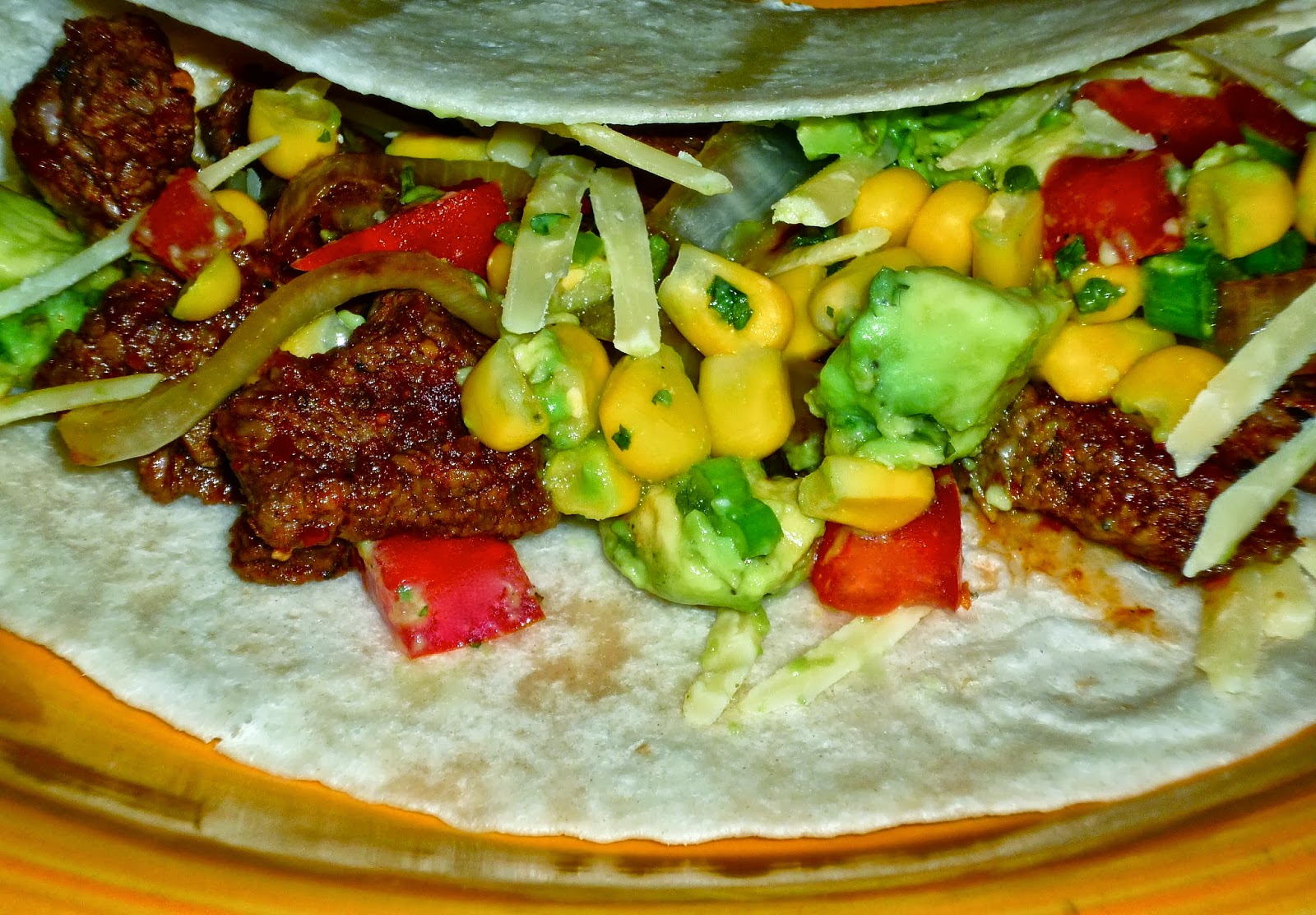 The Weekend Gourmet Steak Soft Tacos with CornAvocado Salsa...Featuring Laura's Lean Beef