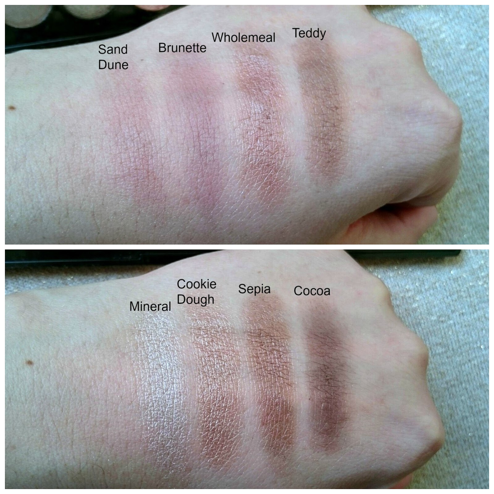 Makeup revolution Beyond Flawless palette swatches