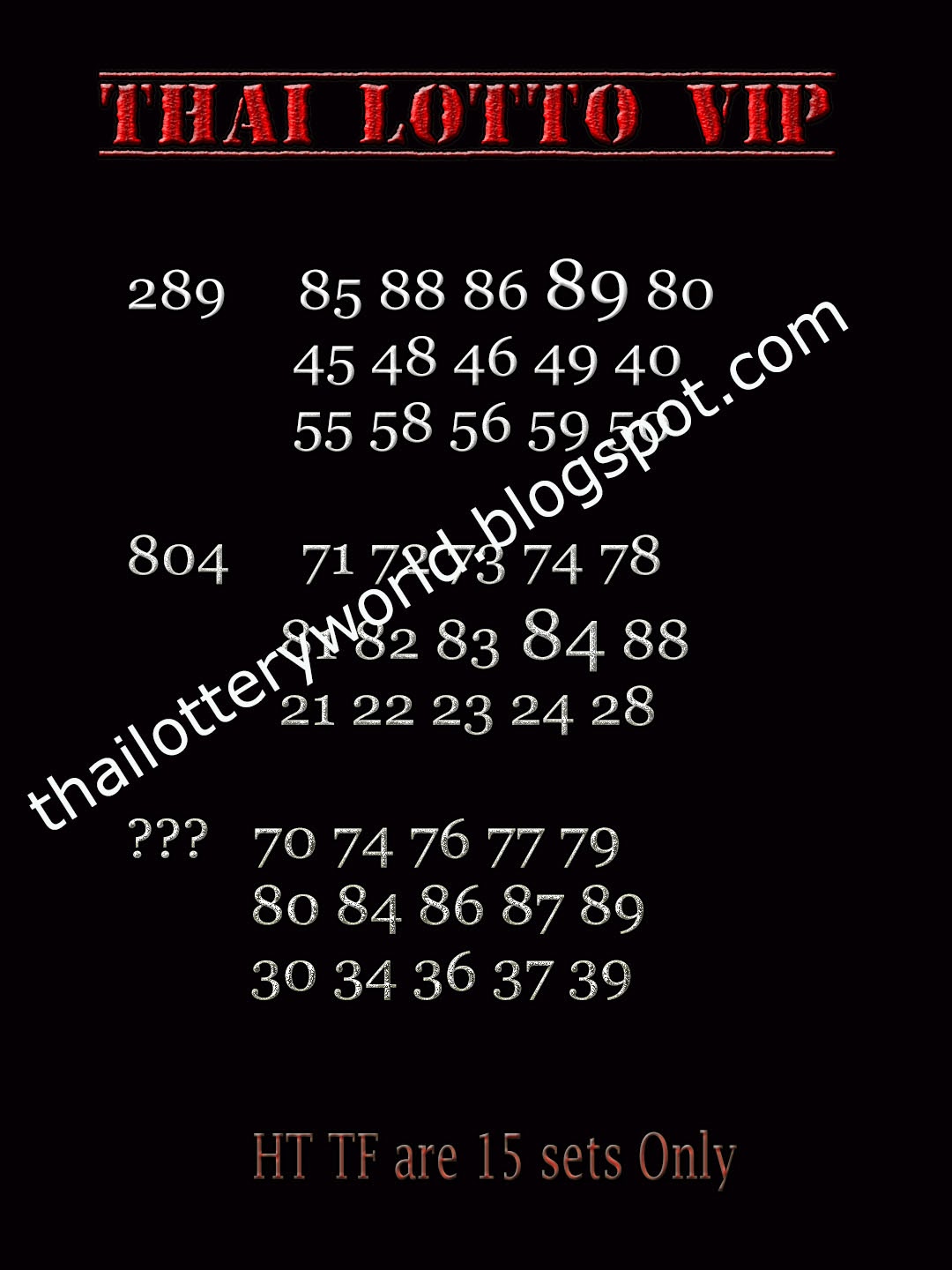 Thai Lotto Vip: jonathan Chart