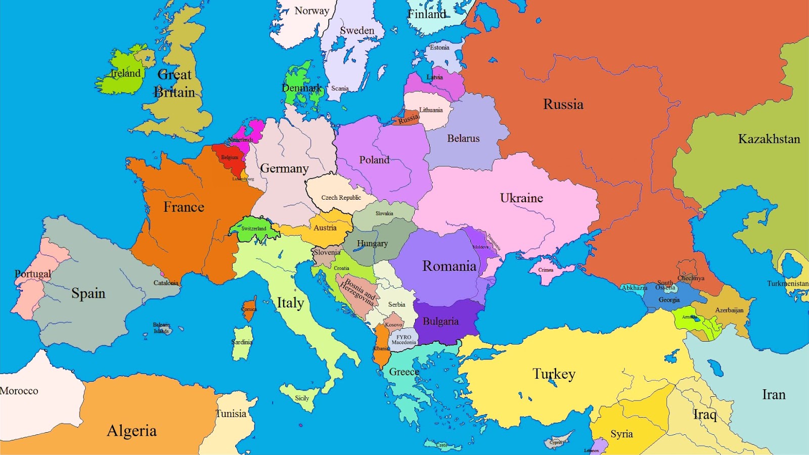 خريطة أوروبا Europe Map مجلة رحالة