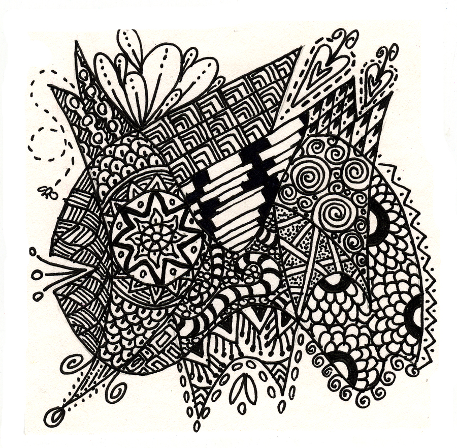 Melissa Walker, NC abstract artist and art instructor New Zentangles