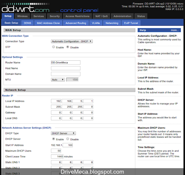 DriveMeca instalando firmware dd-wrt en linksys wrt54g