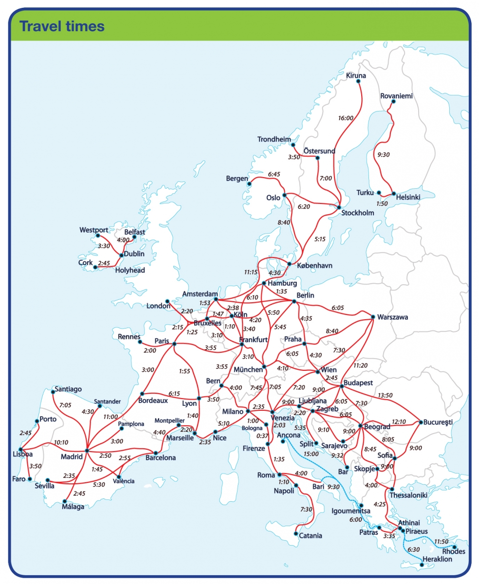 Sweden Train Travel Map Sweden Train Travel Map