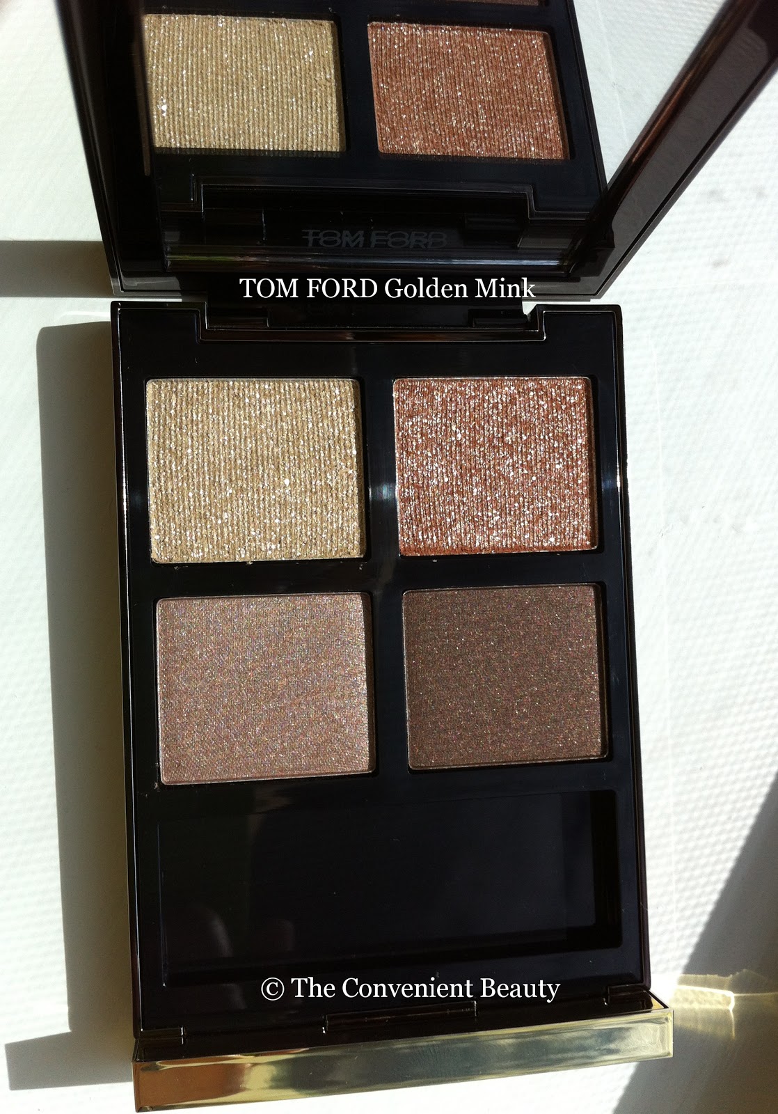 The Convenient Beauty: Review: Tom Ford Eyeshadow Quad 01 Golden Mink
