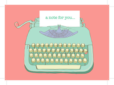 FREEBIES  //  TYPEWRITER NOTE CARDS, Oh So Lovely Blog