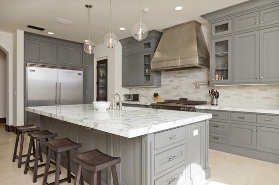 Gorgeous Gray Kitchens And Bathrooms With Modern Gray Painted