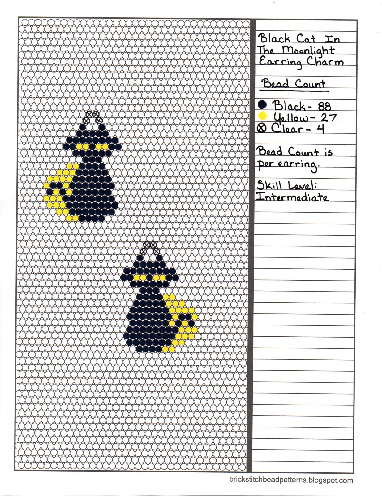 brick-stitch-bead-patterns-journal-black-cat-in-the-moonlight-free