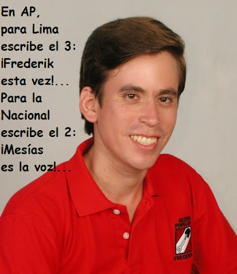 En AP, para Lima escribe el 3: ¡Frederik esta vez! Para la Nacional escribe el 2: ¡Mesías es la voz!