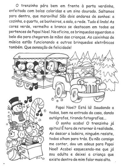 Texto: Casa do Papai Noel, com interpretação para 5° ano - atividade de  natal-ESPAÇO EDUCAR