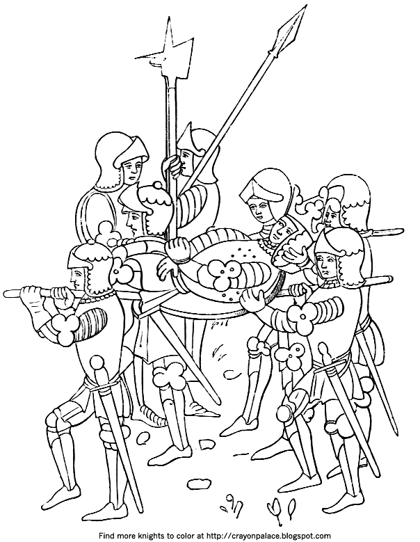 Knights in battle coloring pages | Crayon Palace