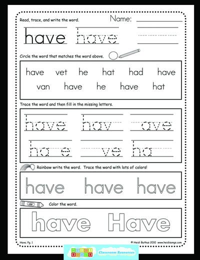 Handwriting For Kids - Sight Words, Reading, Writing, Spelling
