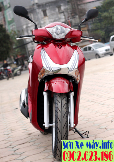 Sơn xe Honda Sh màu đỏ Candy cực đẹp