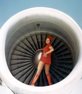 stewardess with a nice hat and an outrageous butt
