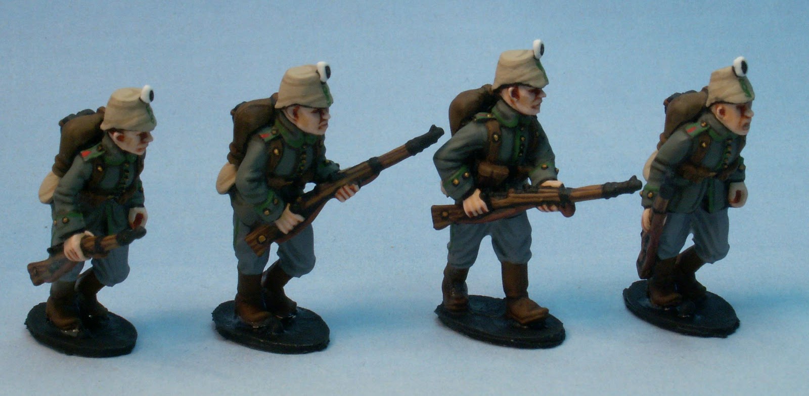 Over Open Sights Mutton Chop WW1 German Jaeger. Pack GER12.