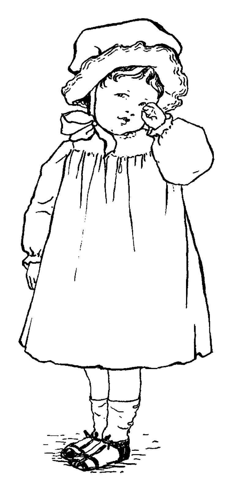 Digital Stamp Design Vintage Children Boy Girl Free Drawing Artwork