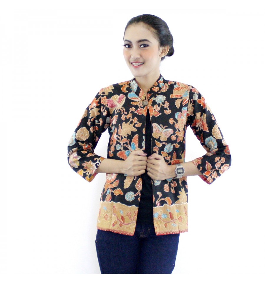 Model Baju Batik Kombinasi Bolero Terbaru