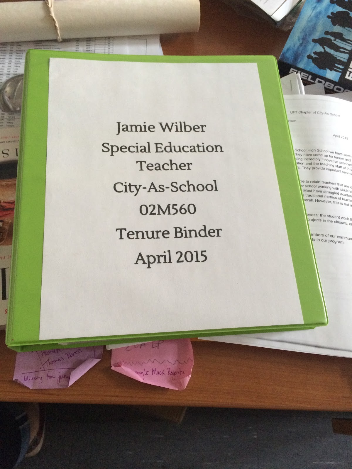 The Teacher Formally Known As Miss. Tenure Binder version 2.0