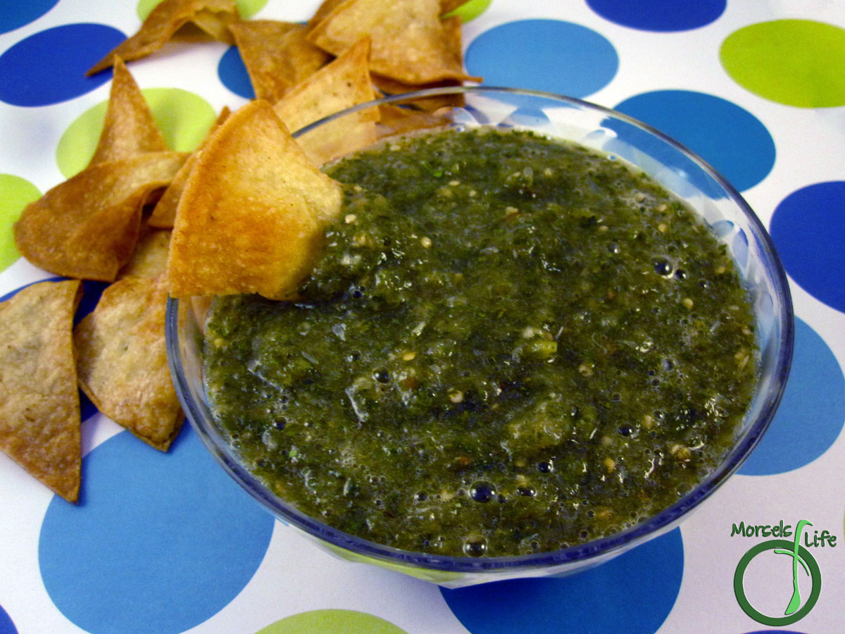 Morsels of Life - Tomatillo Salsa Verde - Bright and fresh, try this zesty tomatillo salsa verde on some enchiladas, burritos, or even simply tortilla chips!