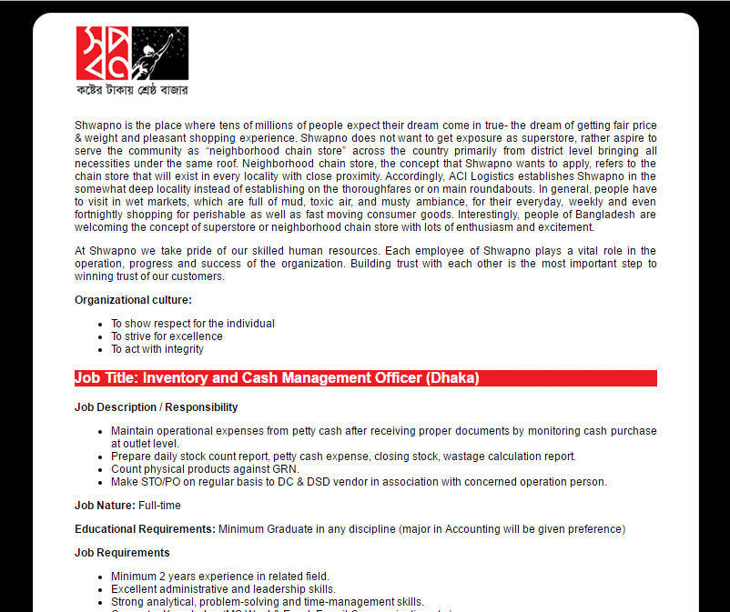 cash manager job description
