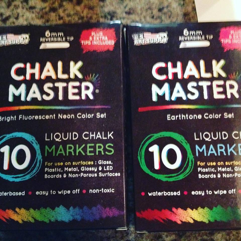 Chalk Master "Earth Tone" and "Bright Neon" Chalk Markers Review