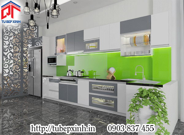 mẫu thiết kế bếp hiện đại và tinh tế tủ bếp chữ L