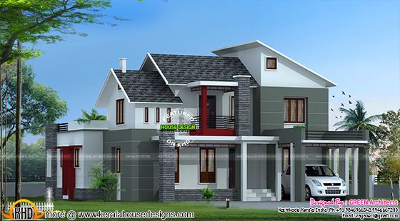 modern mix Kerala home