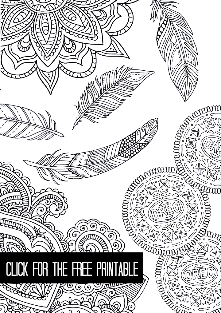 5 Me Time Moments In 5 Minutes- With FREE Adult Coloring Printable Sheet #OREOThinSide (AD) http://cbi.as/5zqdi