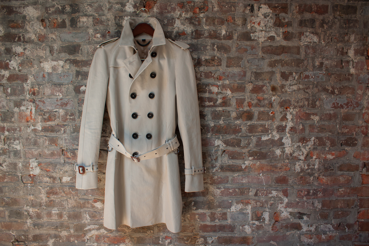 burberry prorsum cotton sateen trench coat