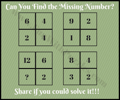 Tricky math quiz picture puzzle