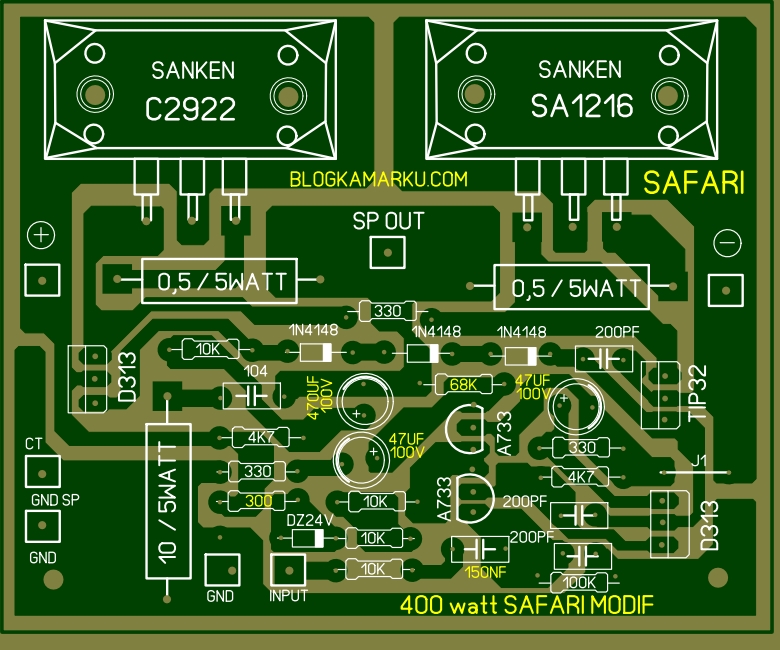 Modifikasi Power Amplifier 400 Watt Safari Agar Lebih Nendang Rangkaian Elektronik Elektronik Teknologi