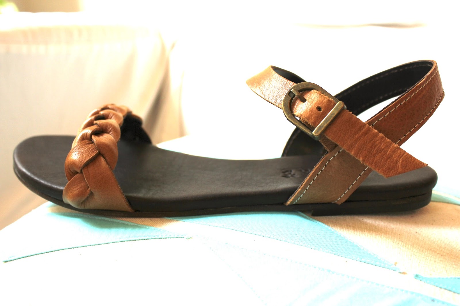 ariana bohling braided slide sandals