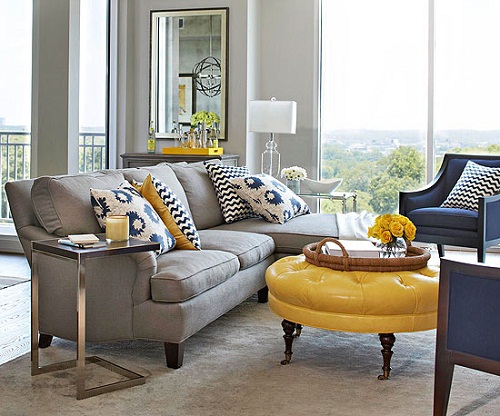 Living Room Ideas Blue And Grey, Grey Blue And Yellow Living Room Ideas