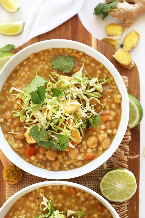 Green Chickpea Curry with Couscous Vegan Recipes Beginner