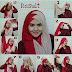 Model Jilbab Segi Empat 2 Warna